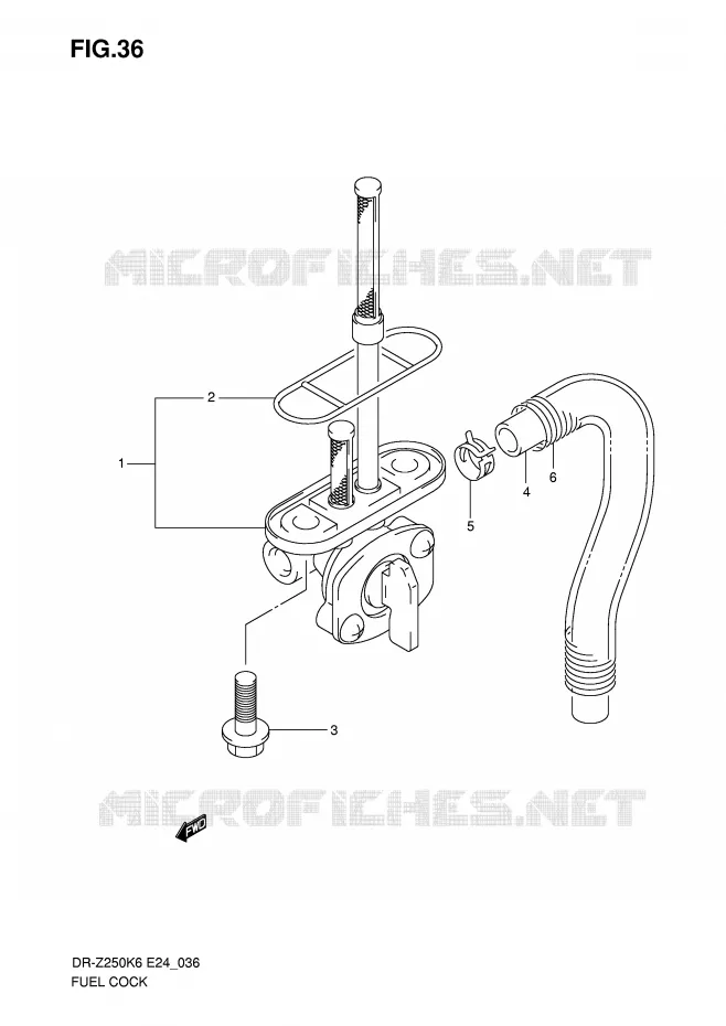 ROBINET D'ESSENCE Suzuki MOTO 250 DR-Z 2006  DR-Z250K6(E24)