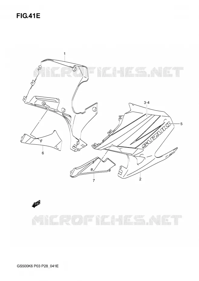 SABOT  (GS500FK4) Suzuki MOTO 500 GS-F 2004  GS500FK4(P3)