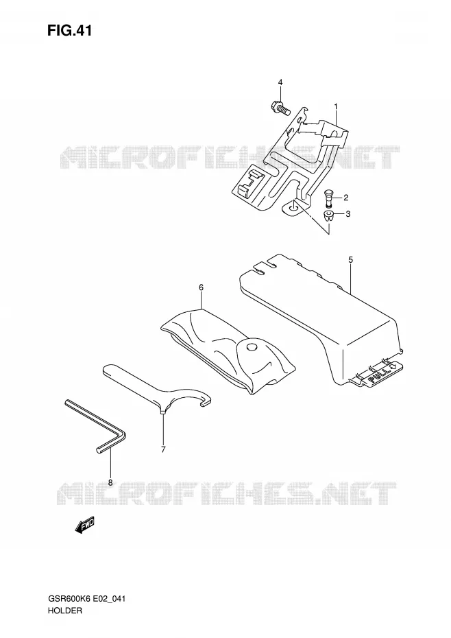 SUPPORT Suzuki MOTO 600 GSR 2009  GSR600UK9(E2)