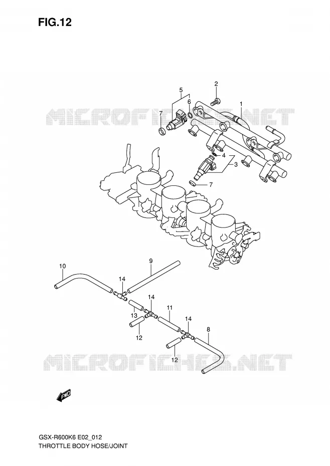 SYSTÈME D'INJECTION Suzuki MOTO 600 GSX-R 2007  GSX-R600U2K7(E2)