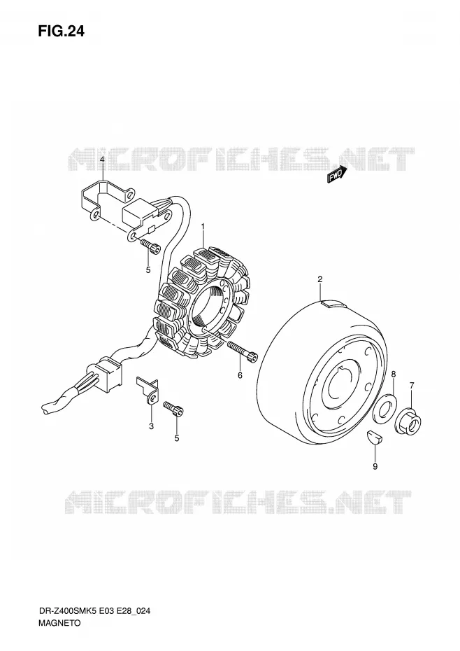 ALLUMAGE ROTOR - STATOR Suzuki MOTO 400 DR-Z 2006  DR-Z400SMK6(E3/E28)