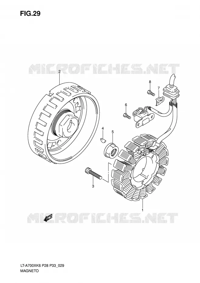 ALLUMAGE ROTOR - STATOR Suzuki QUAD 700 KINGQUAD 2006  LT-A700XK6(P28/P33)