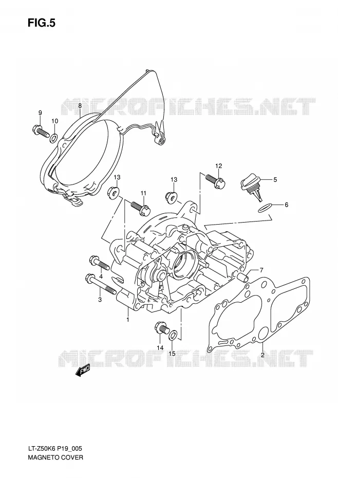 CARTER ALLUMAGE Suzuki QUAD 50 QUADSPORT 2014  LT-Z50L0(P19)