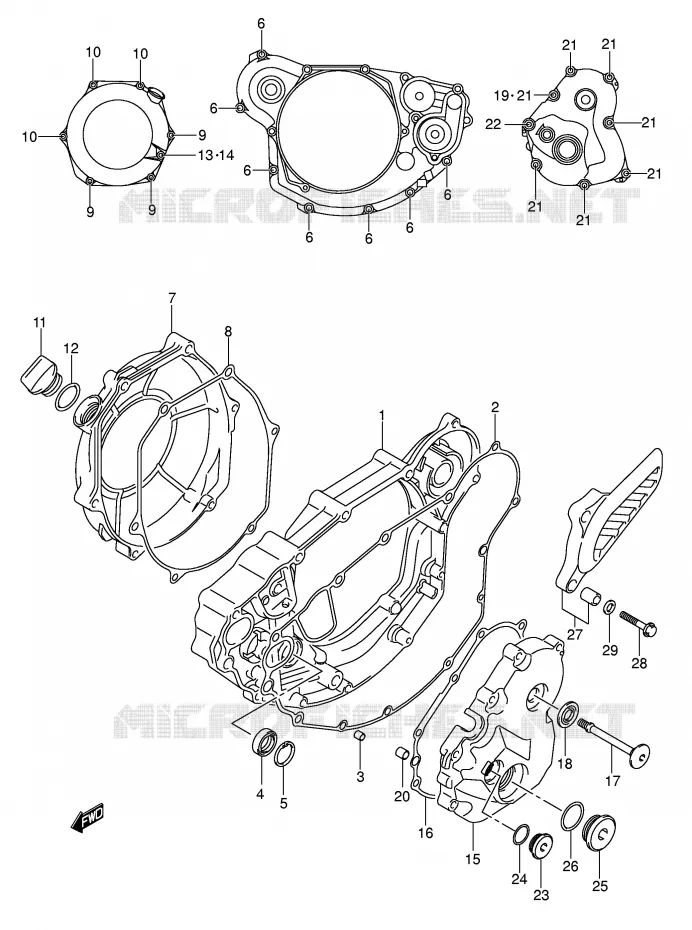 CARTER Suzuki MOTO 450 RM-Z 2007  RM-Z450K7(E3/E28)