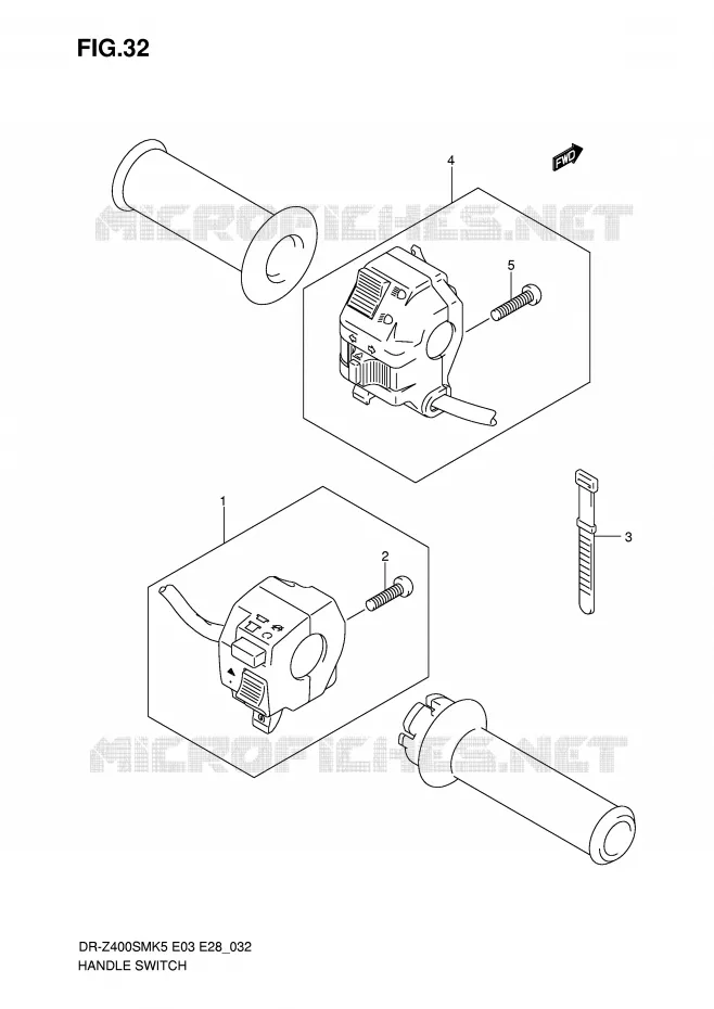 COMMODOS (MODELE K5/K6) Suzuki MOTO 400 DR-Z 2006  DR-Z400SMK6(E3/E28)