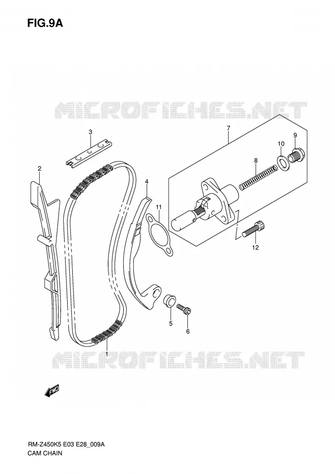 DISTRIBUTION (MODEL K7) Suzuki MOTO 450 RM-Z 2007  RM-Z450K7(E3/E28)