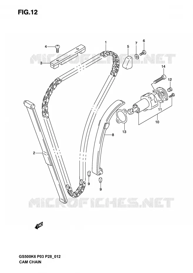 DISTRIBUTION Suzuki MOTO 500 GS-E 2005  GS500K5(P3)