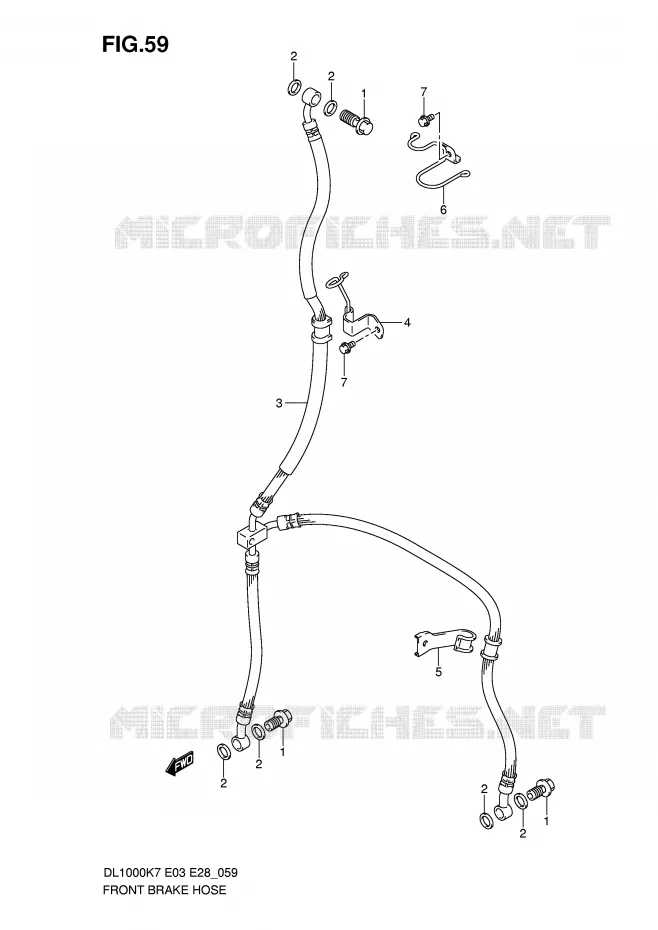 DURITE DE FREIN AVANT Suzuki MOTO 1000 V-STROM 2007  DL1000K7(E3/E28)