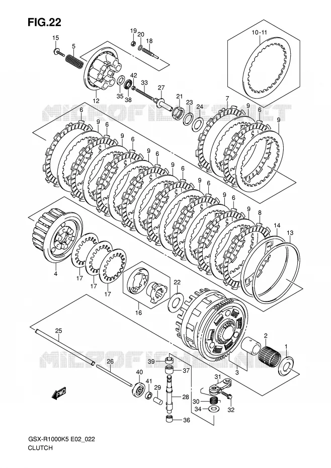 EMBRAYAGE Suzuki MOTO 1000 GSX-R 2005  GSX-R1000U2K5(E2)