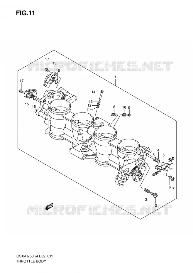 ENSEMBLE INJECTION Suzuki MOTO 750 GSX-R 2005  GSX-R750XK5(E2)