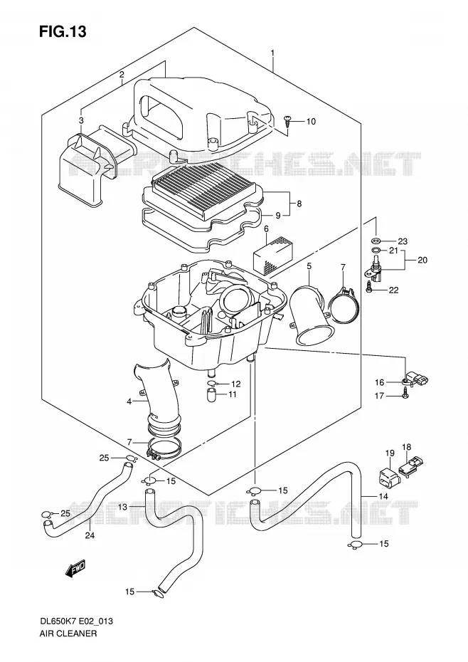 FILTRE A AIR Suzuki MOTO 650 V-STROM 2010  DL650UEL0(E2)