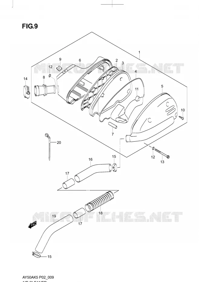 FILTRE A AIR Suzuki SCOOTER 50 KATANA 2006  AY50AK6
