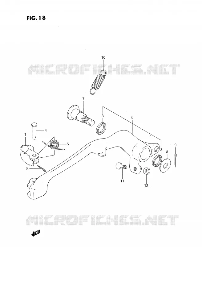 FREIN ARRIERE Suzuki MOTO 250 RM 1994  RM250R(E2)