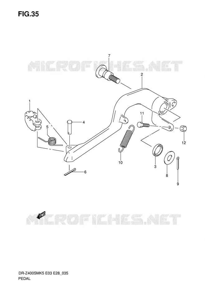 FREIN ARRIERE Suzuki MOTO 400 DR-Z 2005  DR-Z400SMK5(E3/E28)