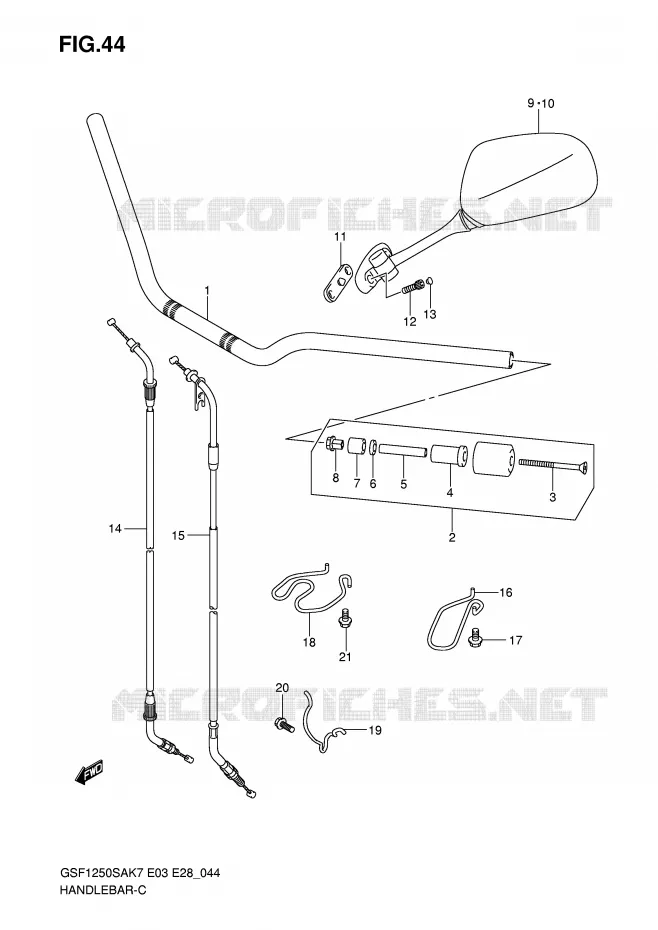 GUIDON Suzuki MOTO 1250 BANDIT-S 2007  GSF1250SK7(E3/E28)