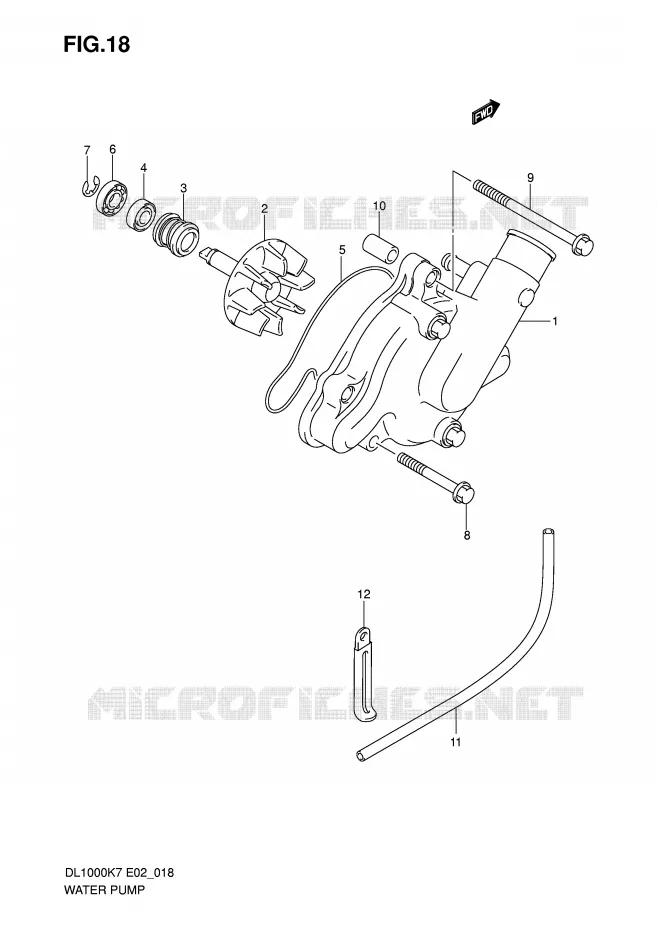 POMPE A EAU Suzuki MOTO 1000 V-STROM 2010  DL1000L0(P37)