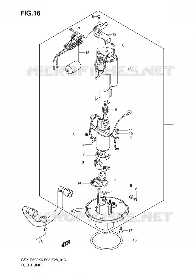 POMPE A ESSENCE Suzuki MOTO 600 GSX-R 2006  GSX-R600K6(E3/E28)