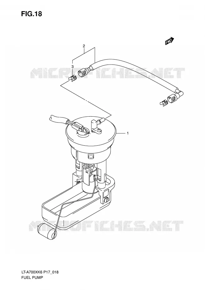 POMPE A ESSENCE Suzuki QUAD 700 KINGQUAD 2007  LT-A700XK7(P17)