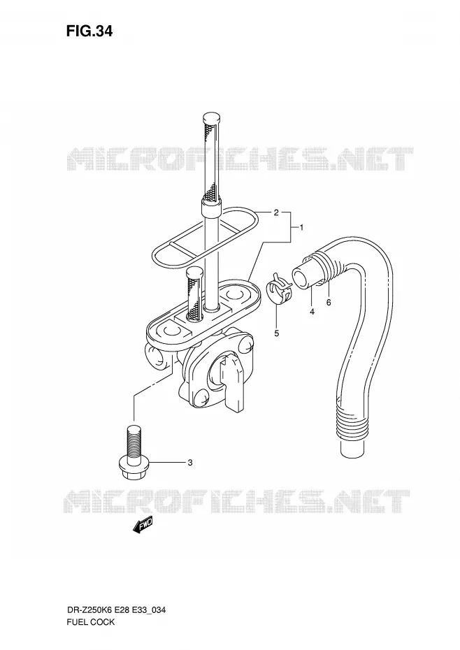 ROBINET D'ESSENCE Suzuki MOTO 250 DR-Z 2007  DR-Z250K7(E28/E33)