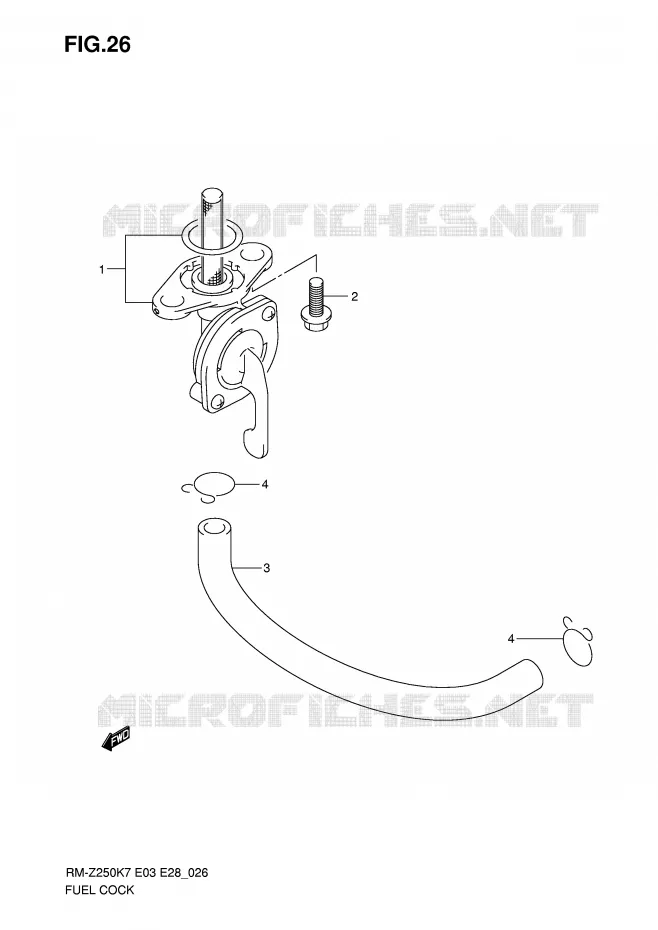 ROBINET D'ESSENCE Suzuki MOTO 250 RM-Z 2009  RM-Z250K9(E3/E28)