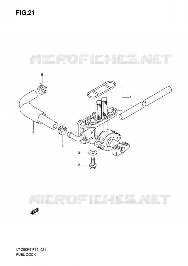 ROBINET D'ESSENCE Suzuki QUAD 50 QUADSPORT 2010  LT-Z50ZL0(P19)
