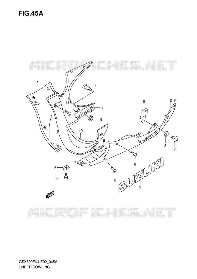 SABOT (MODELE K6) Suzuki MOTO 600 GSX-F 2005  GSX600FK5(E2)