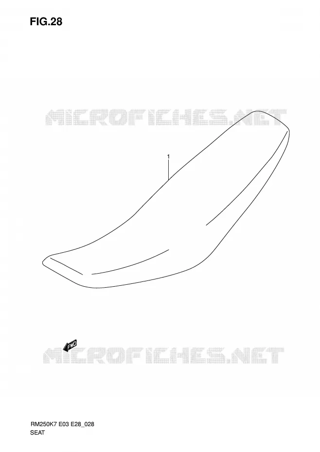 SELLE Suzuki MOTO 250 RM 2007  RM250K7(E3/E28)