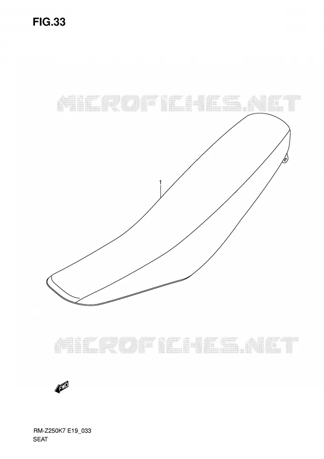 SELLE Suzuki MOTO 250 RM-Z 2009  RM-Z250K9(E19)