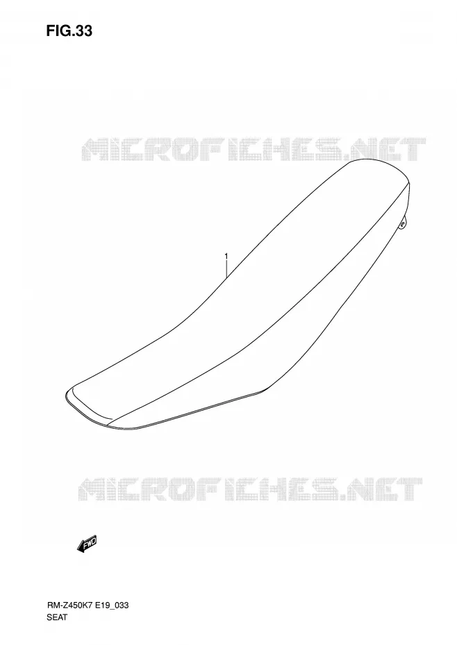 SELLE Suzuki MOTO 450 RM-Z 2007  RM-Z450K7(E19)
