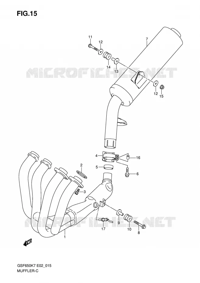 SILENCIEUX Suzuki MOTO 650 BANDIT 2007  GSF650UK7(E19)