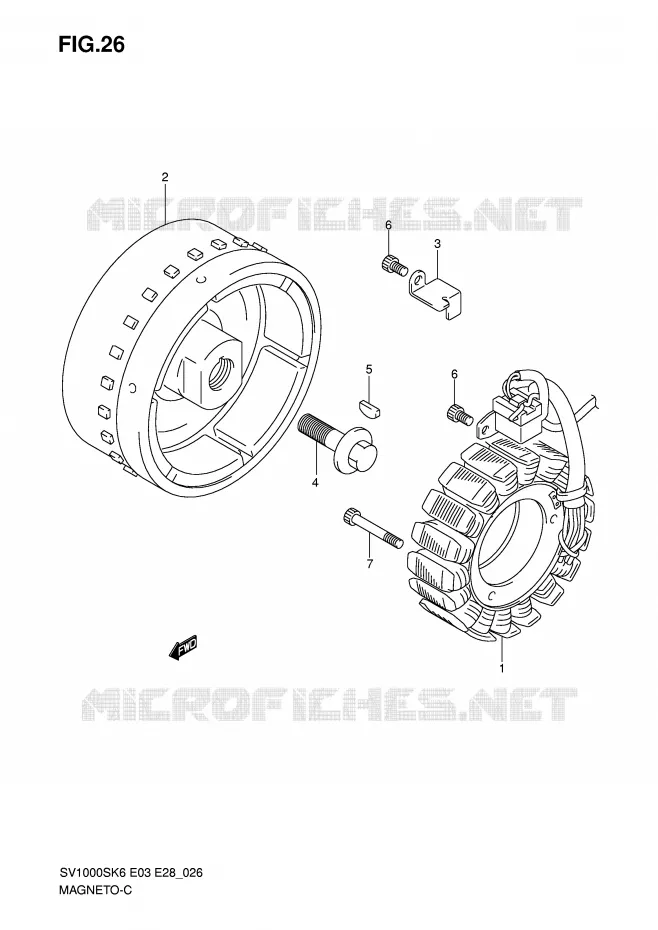 ALLUMAGE ROTOR - STATOR Suzuki MOTO 1000 SV-S 2006  SV1000SK6(E3/E28)