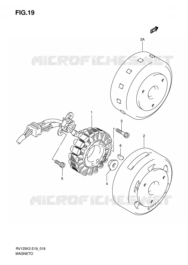 ALLUMAGE ROTOR - STATOR Suzuki MOTO 125 VAN-VAN 2004  RV125K4(E19)