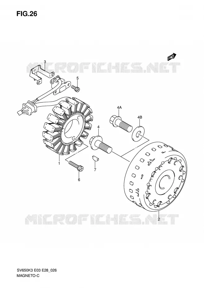 ALLUMAGE ROTOR - STATOR Suzuki MOTO 650 SV 2007  SV650K7/SK7(E3/E28)