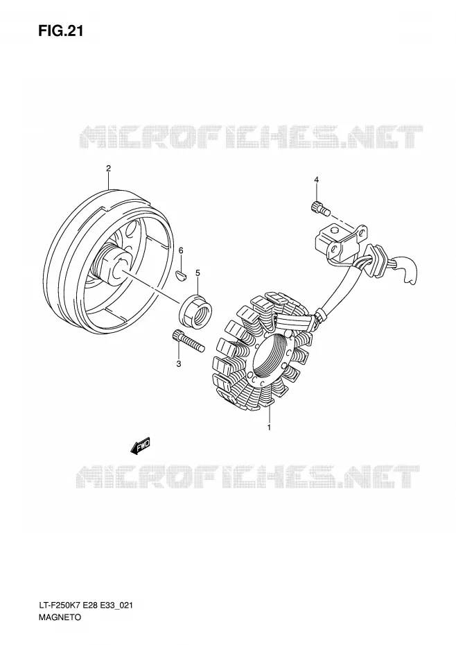 ALLUMAGE ROTOR - STATOR Suzuki QUAD 250 OZARK 2009  LT-F250K9(E28/E33)