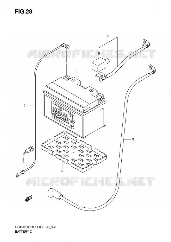 BATTERIE Suzuki MOTO 1000 GSX-R 2008  GSX-R1000 K8 (E03)
