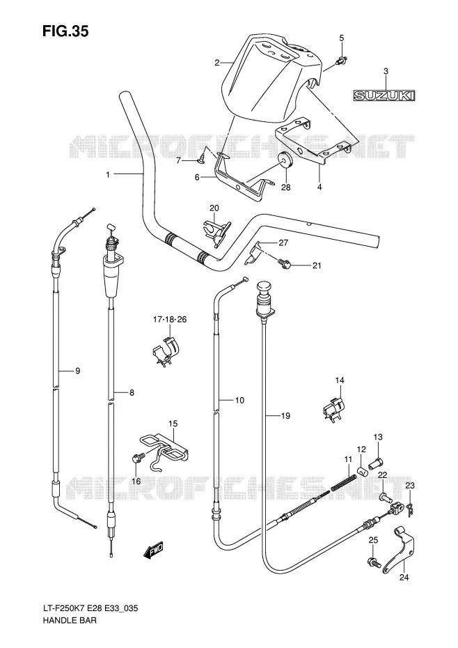 GUIDON Suzuki QUAD 250 OZARK 2007  LT-F250K7(E28/E33)