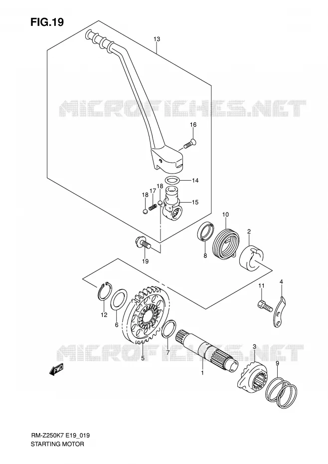 KICK Suzuki MOTO 250 RM-Z 2009  RM-Z250K9(E19)