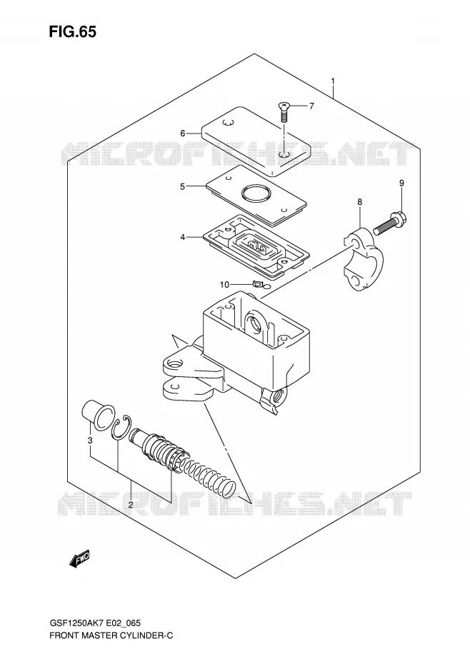 MAITRE CYLINDRE AVANT (VOIR NOTE) Suzuki MOTO 1250 BANDIT-N 2007  GSF1250AK7(E2)