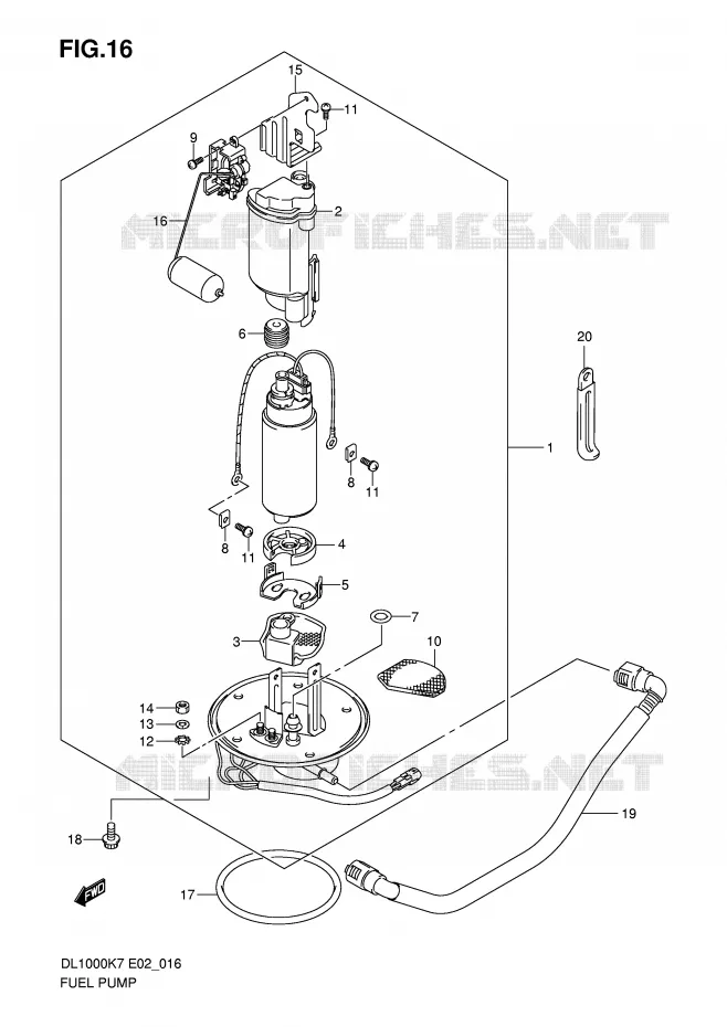 POMPE A ESSENCE Suzuki MOTO 1000 V-STROM 2010  DL1000L0(P37)