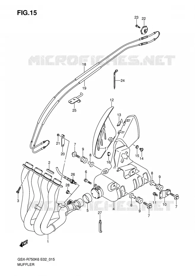 SILENCIEUX Suzuki MOTO 750 GSX-R 2007  GSX-R750U2K7(E2)