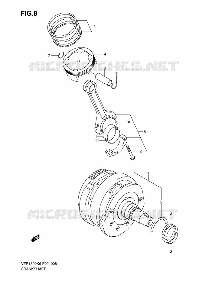 VILEBREQUIN (MODEL K6/K7/K8/K9) Suzuki MOTO 1800 INTRUDER 2007  VZR1800ZU2K7(E2)
