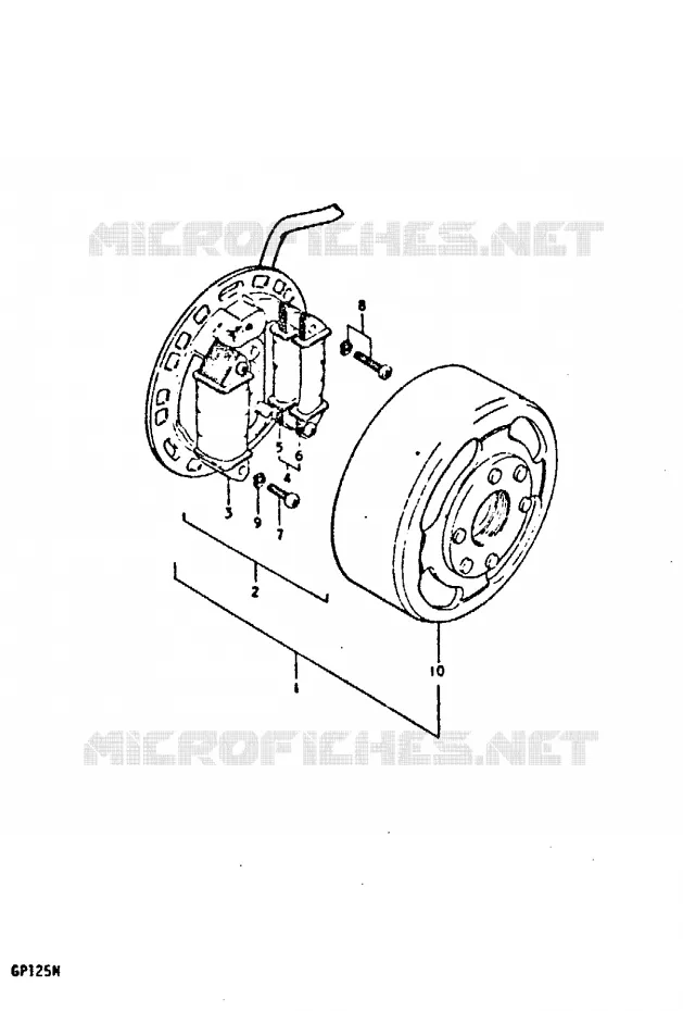 ALLUMAGE ROTOR - STATOR (E13) Suzuki MOTO 125 GP 1992  GP125UN(C/N)
