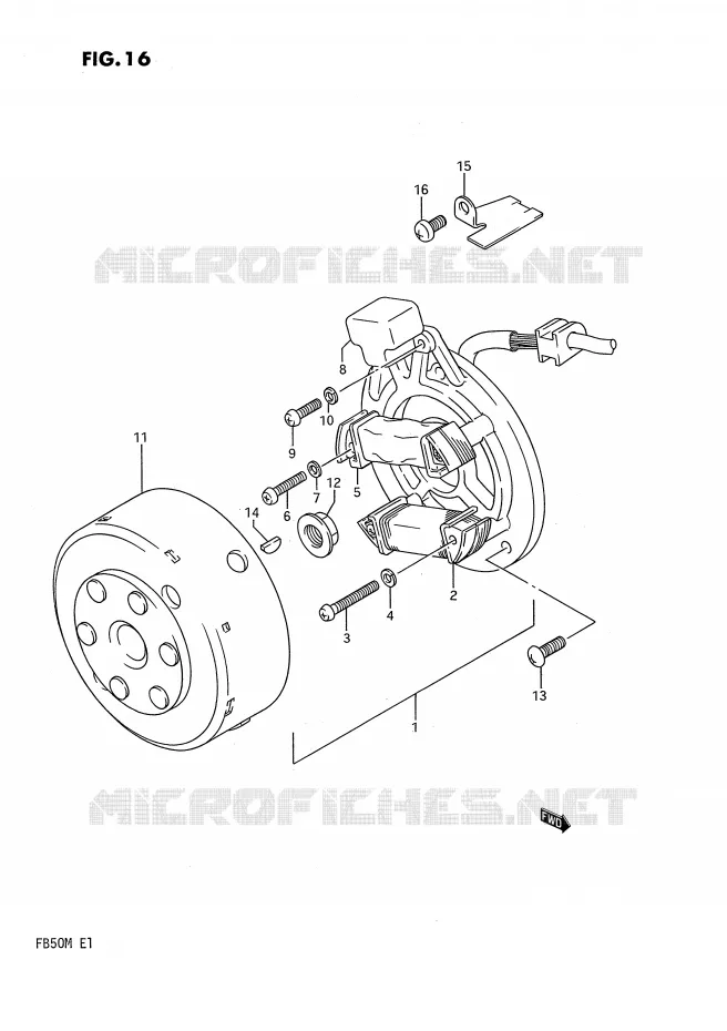 ALLUMAGE ROTOR - STATOR (MODELE K) Suzuki SCOOTER 50 FB 1991  FB50M(E1)