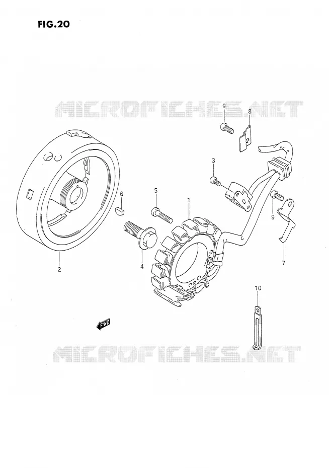 ALLUMAGE ROTOR - STATOR Suzuki MOTO 650 DR 1993  DR650RP(E4)