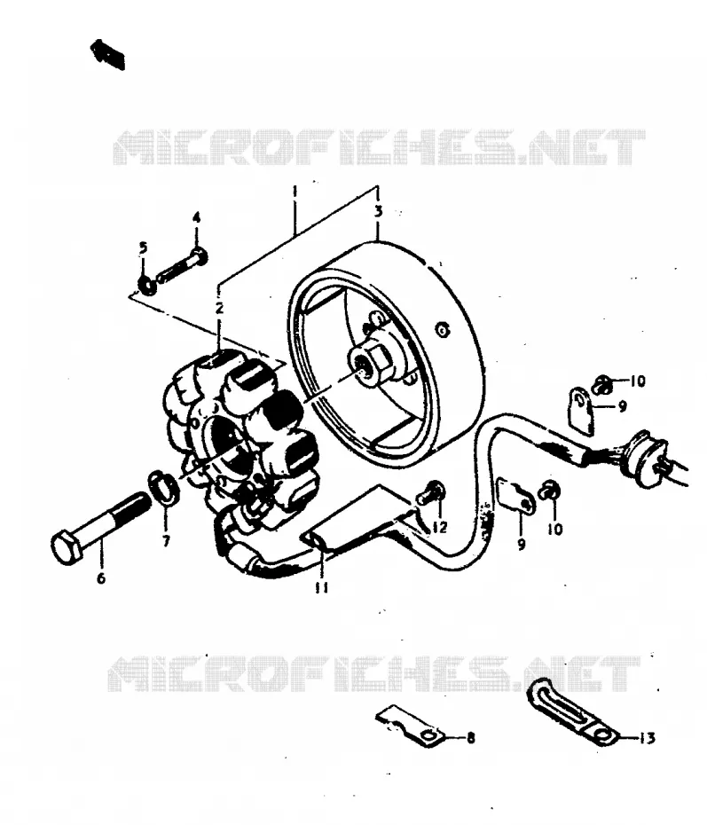 ALTERNATEUR Suzuki MOTO 400 GS 1978  GS400C(C/N)