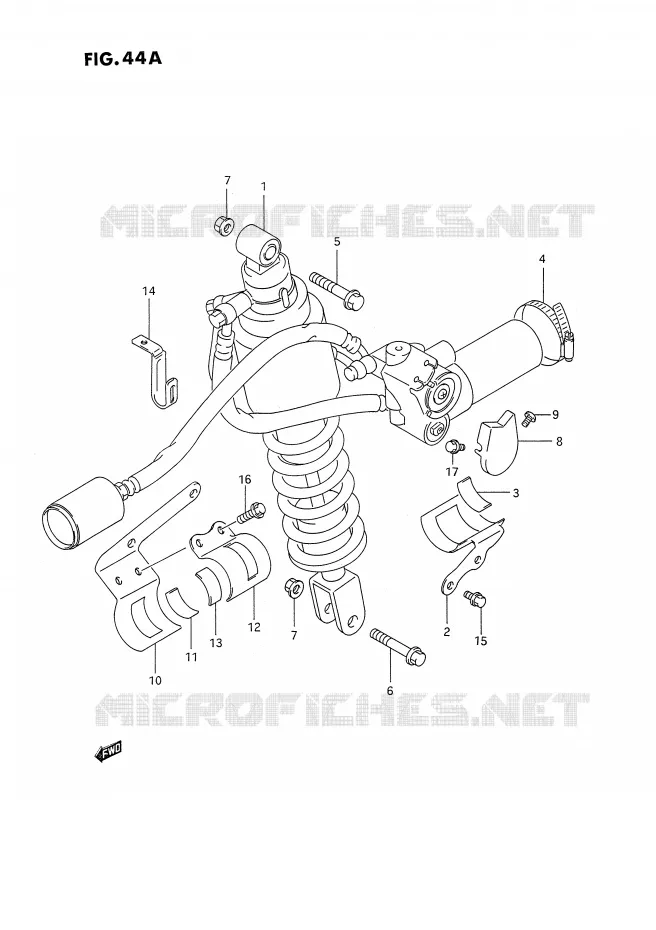 AMORTISSEUR ARRIERE (DR350SHN/SHP/SHR) Suzuki MOTO 350 DR 1993  DR350SP/SHP(E2)