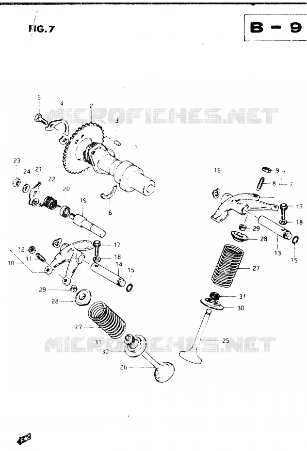 ARBRE A CAMES - SOUPAPES Suzuki MOTO 250 DR 1982  DR250SZ/D(E1)