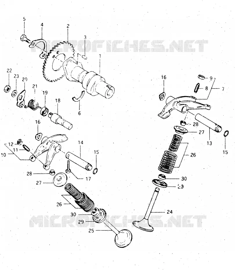 ARBRE A CAMES - SOUPAPES Suzuki MOTO 500 DR 1984  DR500SE(E1)