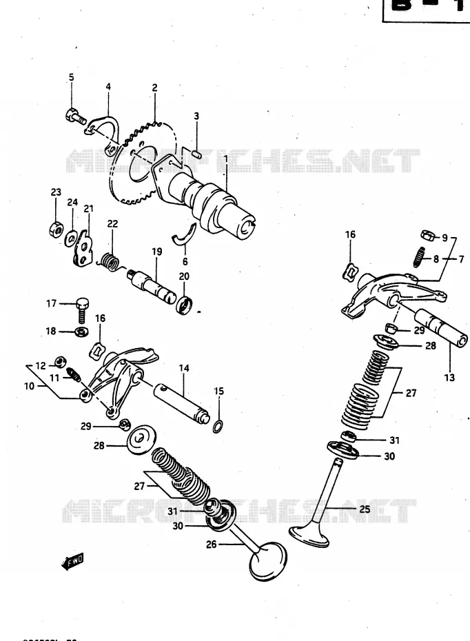 ARBRE A CAMES - SOUPAPES Suzuki MOTO 650 DR 1990  DR650RL(L)