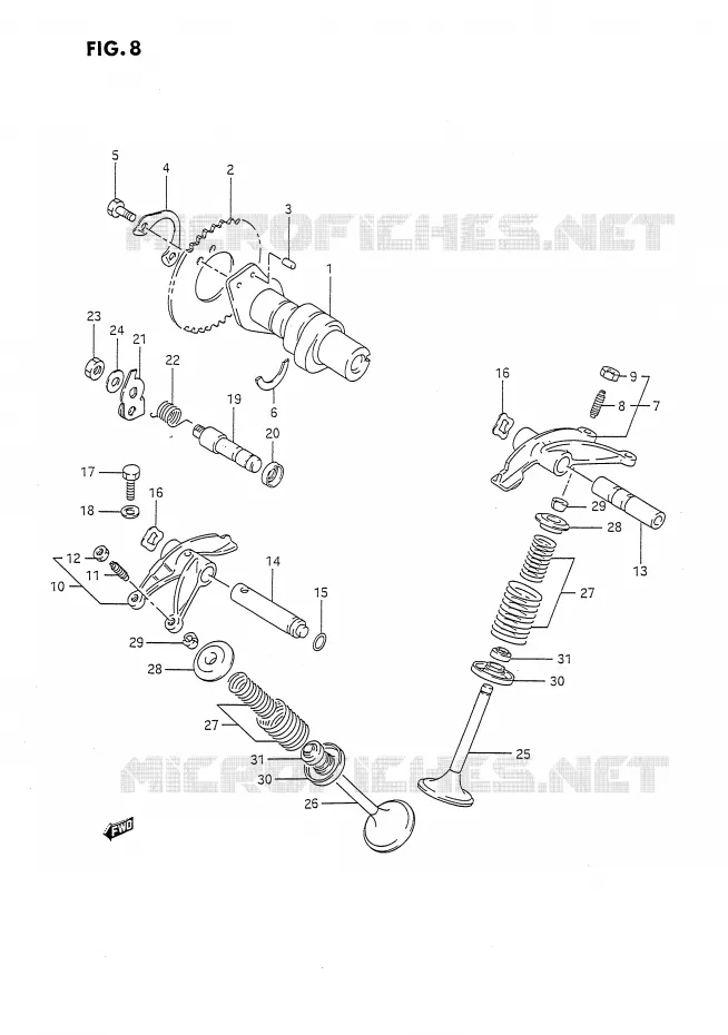ARBRE A CAMES - SOUPAPES Suzuki MOTO 650 DR 1992  DR650RN(E4)